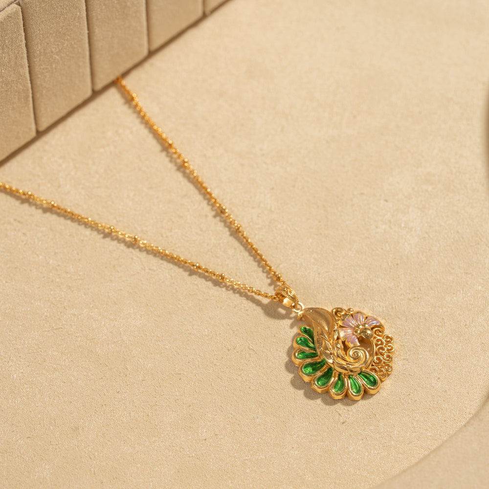 Gold Plated Chain &amp; Pendant Set