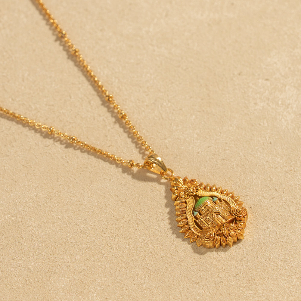 Gold Plated Chain &amp; Pendant Set