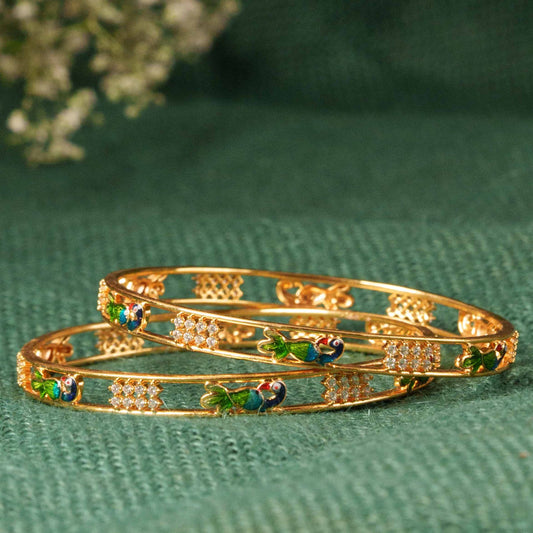 Gold Plated Ceubic Zirconia(CZ) Bangles