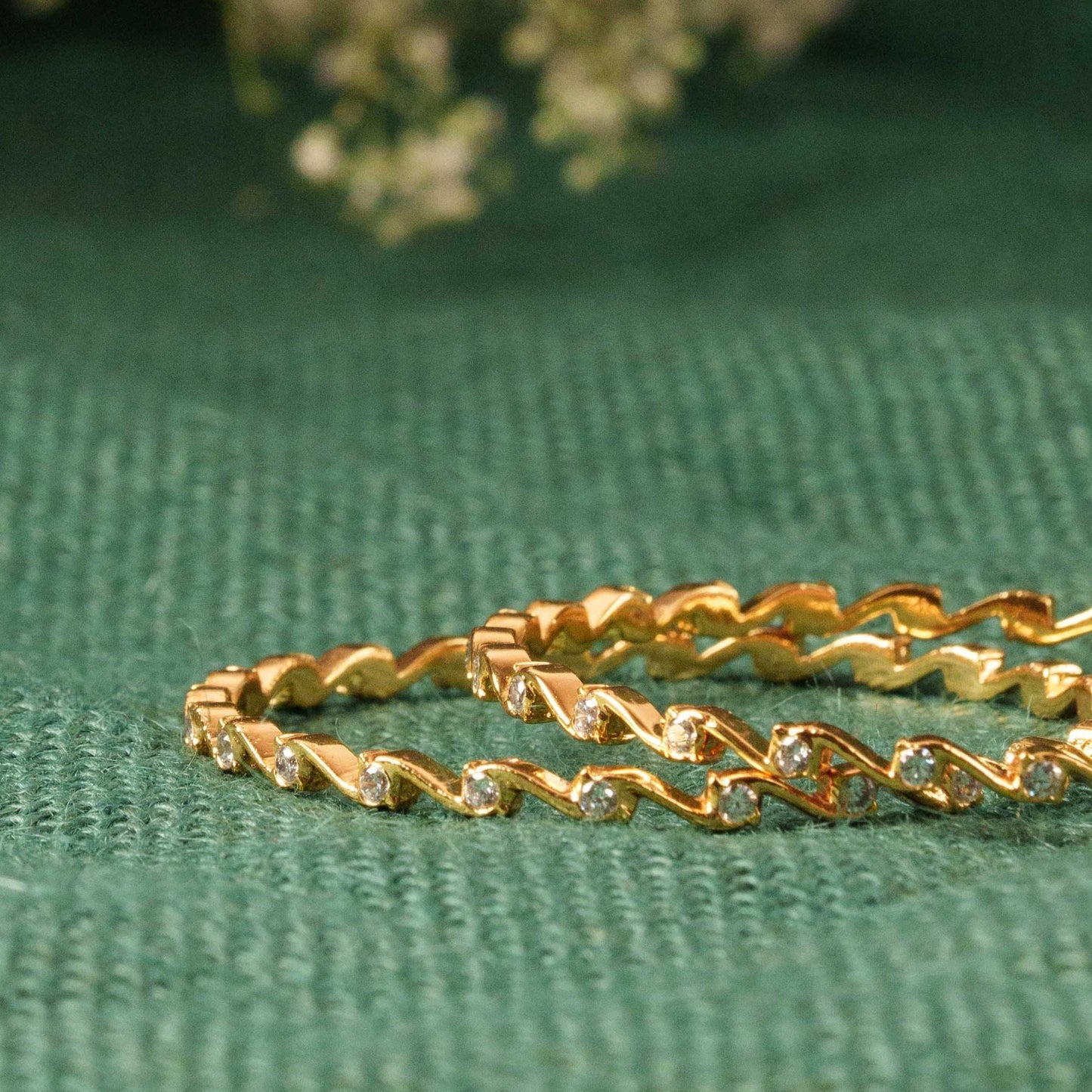 Gold Plated Ceubic Zirconia(CZ) Bangles