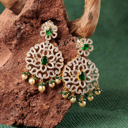 Gold Plated Ceubic Zirconia(CZ) Earrings