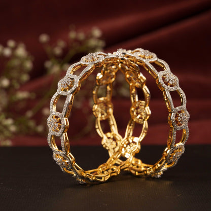 Gold Plated Ceubic Zirconia(CZ) Bangles