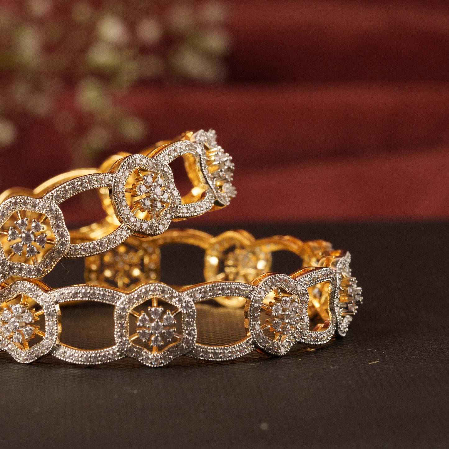 Gold Plated Ceubic Zirconia(CZ) Bangles