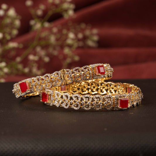 Gold Plated Ceubic Zirconia(CZ) Bangles