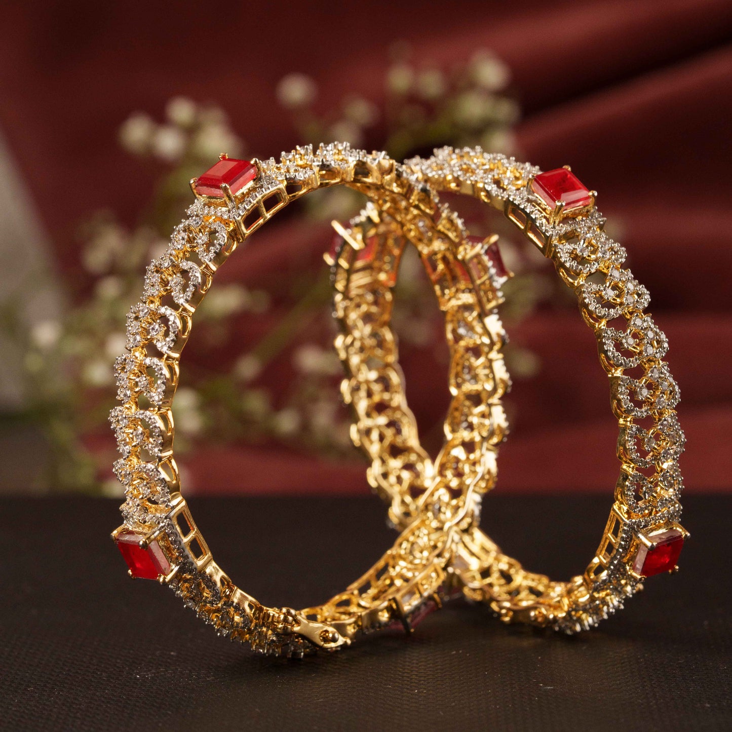 Gold Plated Ceubic Zirconia(CZ) Bangles