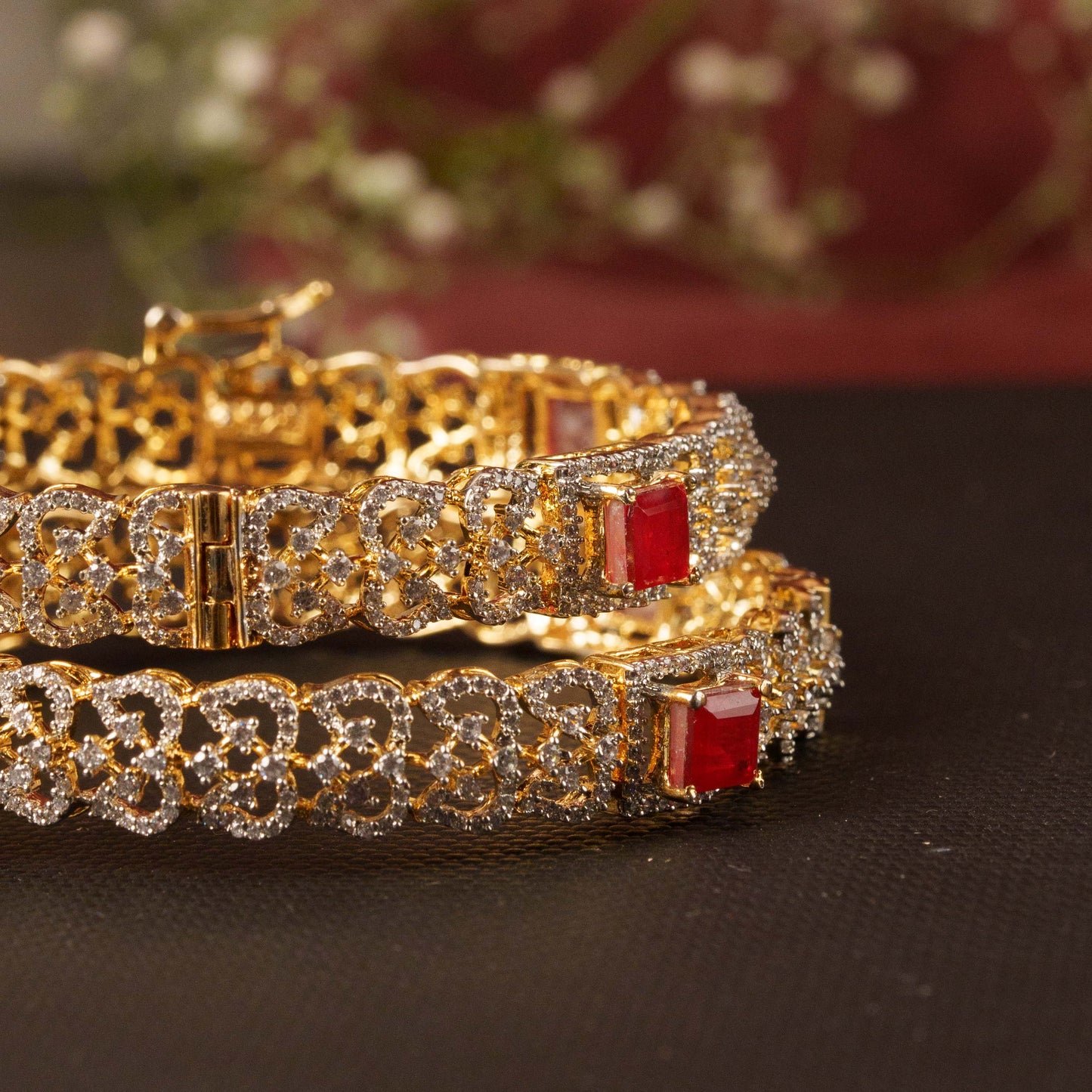 Gold Plated Ceubic Zirconia(CZ) Bangles