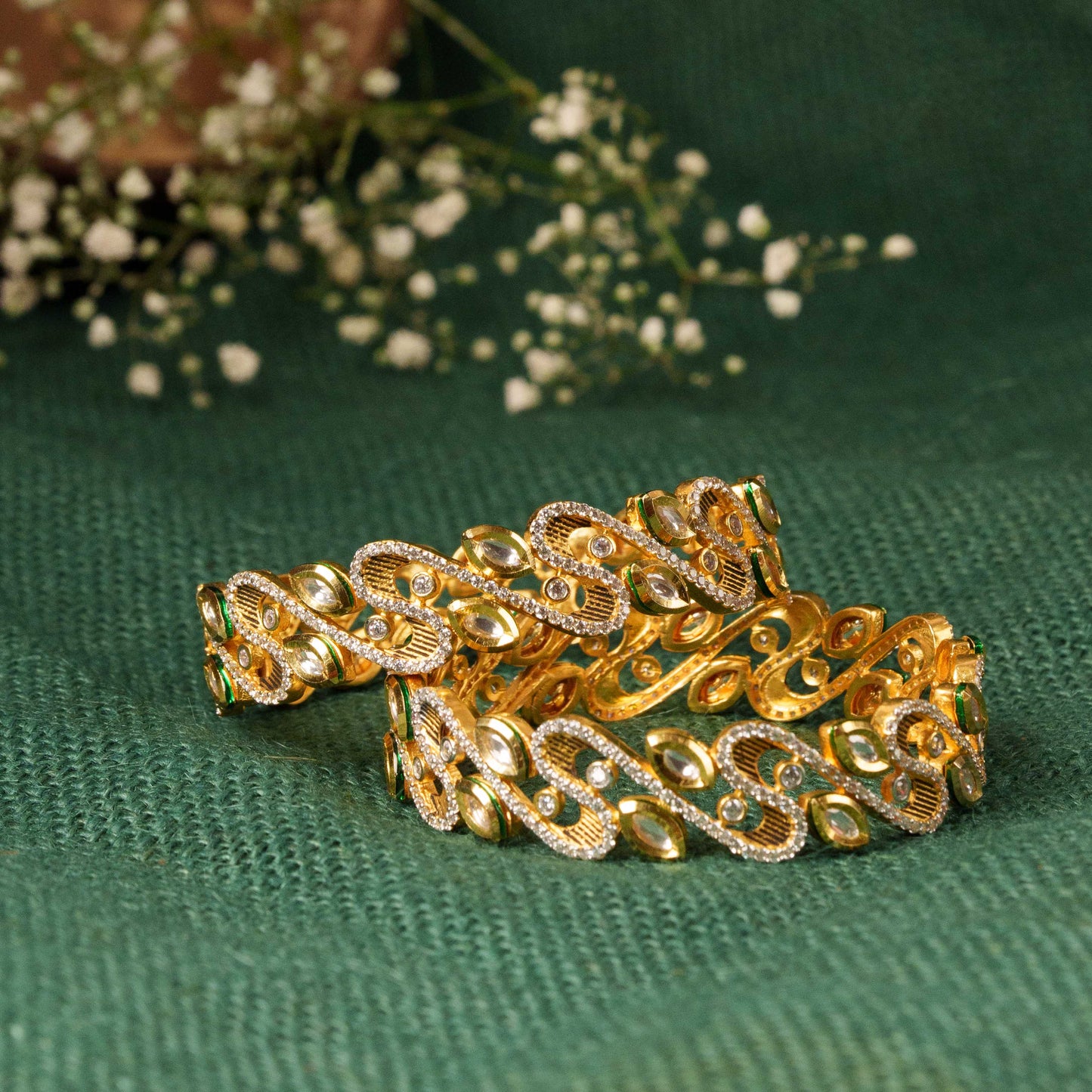 Gold Plated Ceubic Zirconia(CZ) Bangles