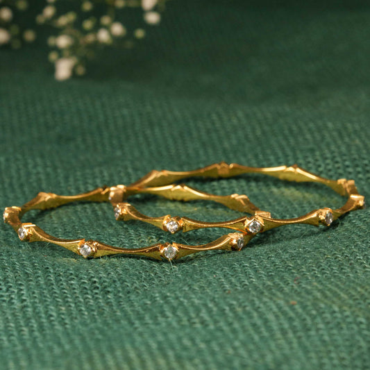 Gold Plated Ceubic Zirconia(CZ) Bangles