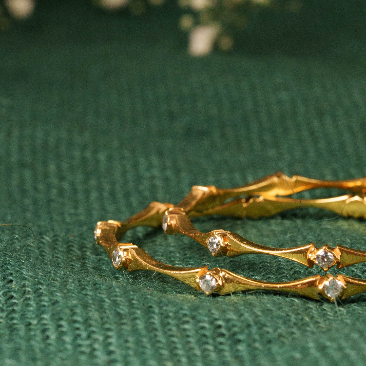 Gold Plated Ceubic Zirconia(CZ) Bangles