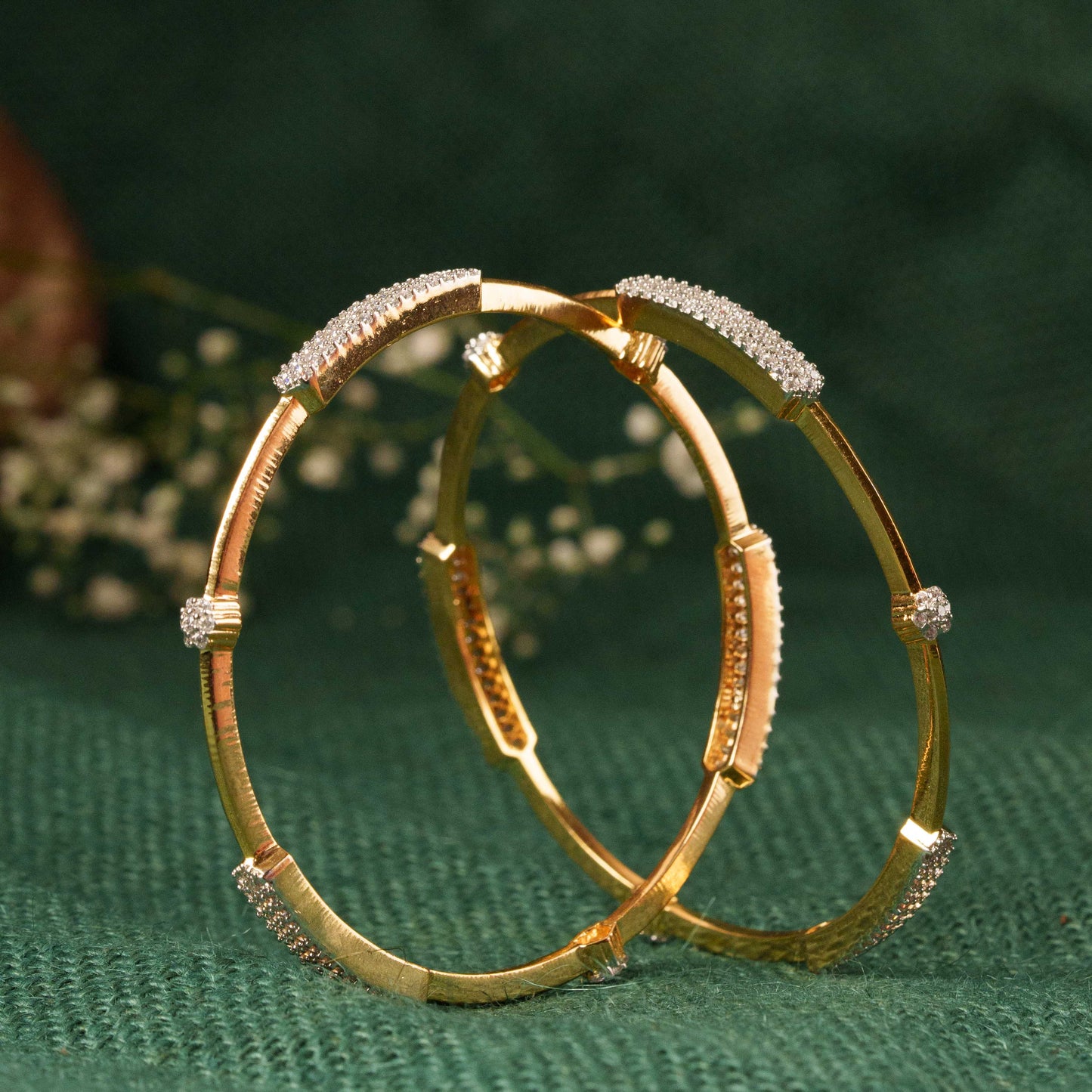 Gold Plated Ceubic Zirconia(CZ) Bangles