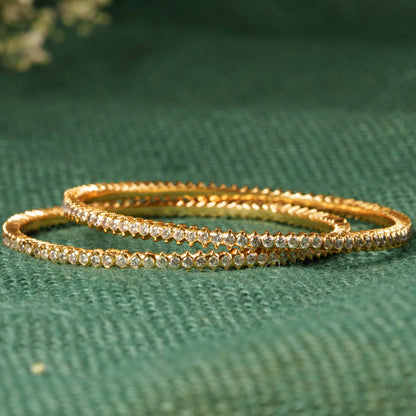 Gold Plated Ceubic Zirconia(CZ) Bangles