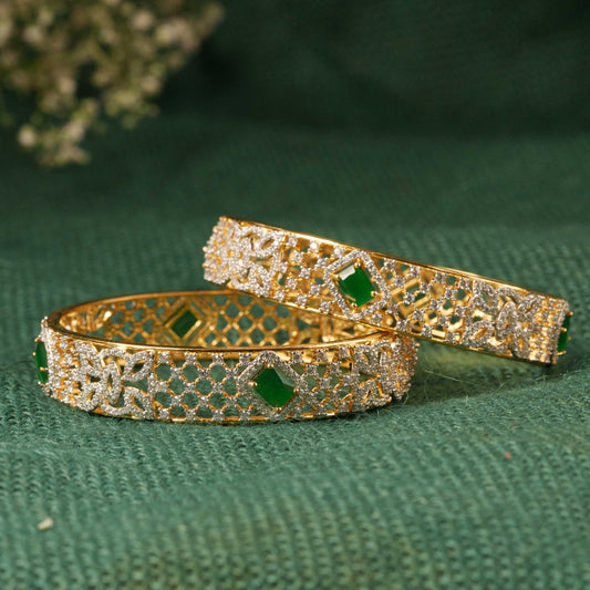 Gold Plated Ceubic Zirconia(CZ) Bangles