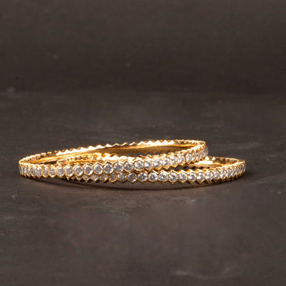 Gold Plated Ceubic Zirconia(CZ) Bangles