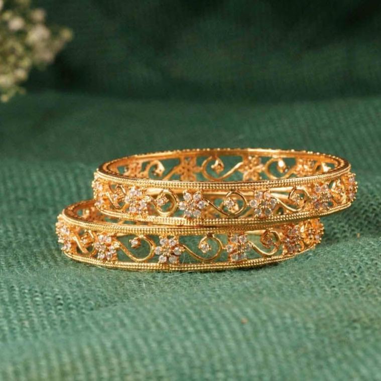 Gold Plated Ceubic Zirconia(CZ) Bangles