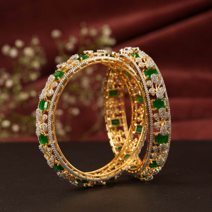 Gold Plated Ceubic Zirconia(CZ) Bangles