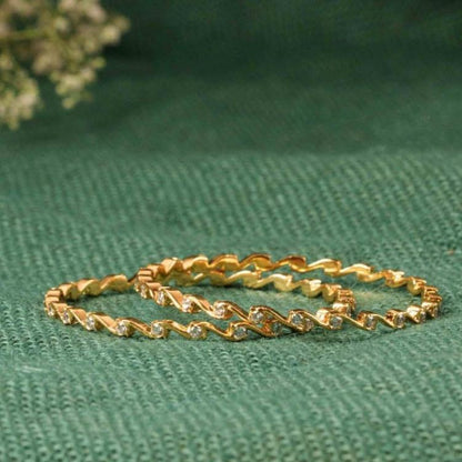 Gold Plated Ceubic Zirconia(CZ) Bangles