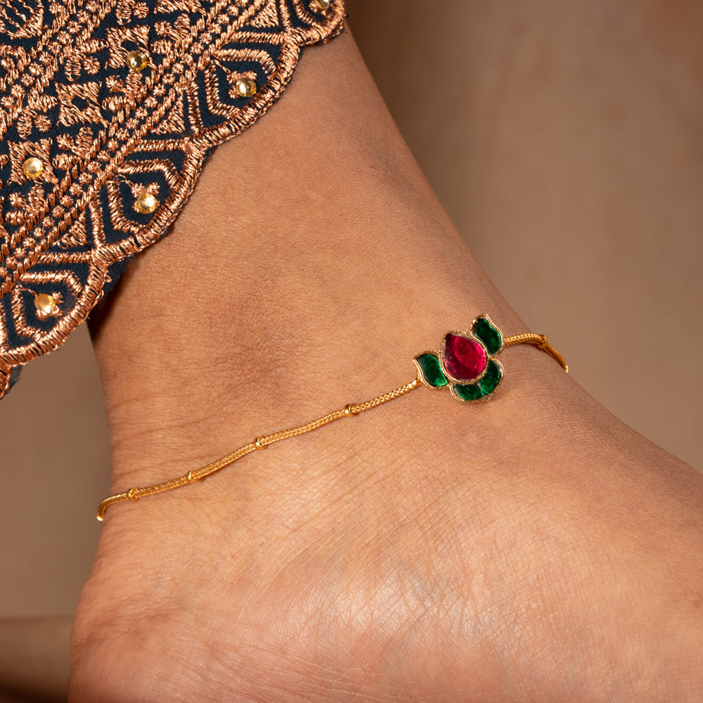 Kundan Anklet