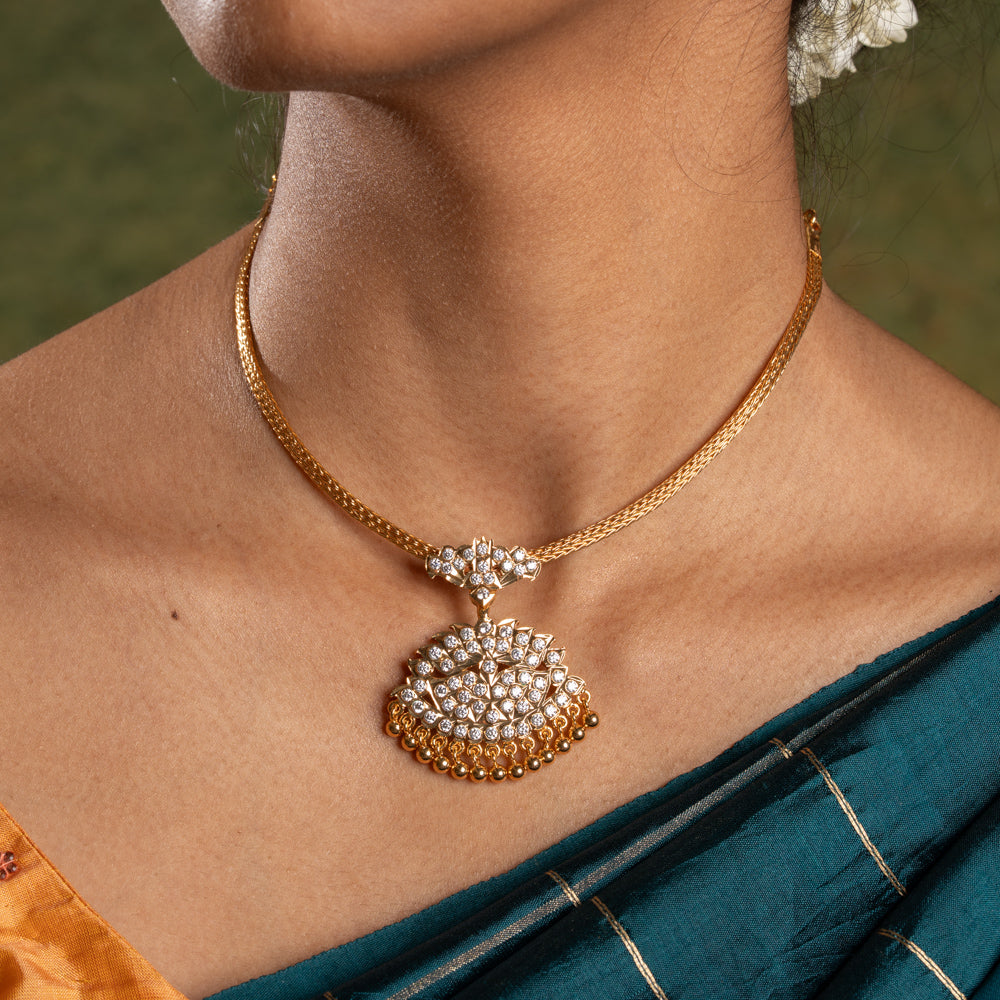 Gold Plated Ceubic Zirconia(CZ) Necklace