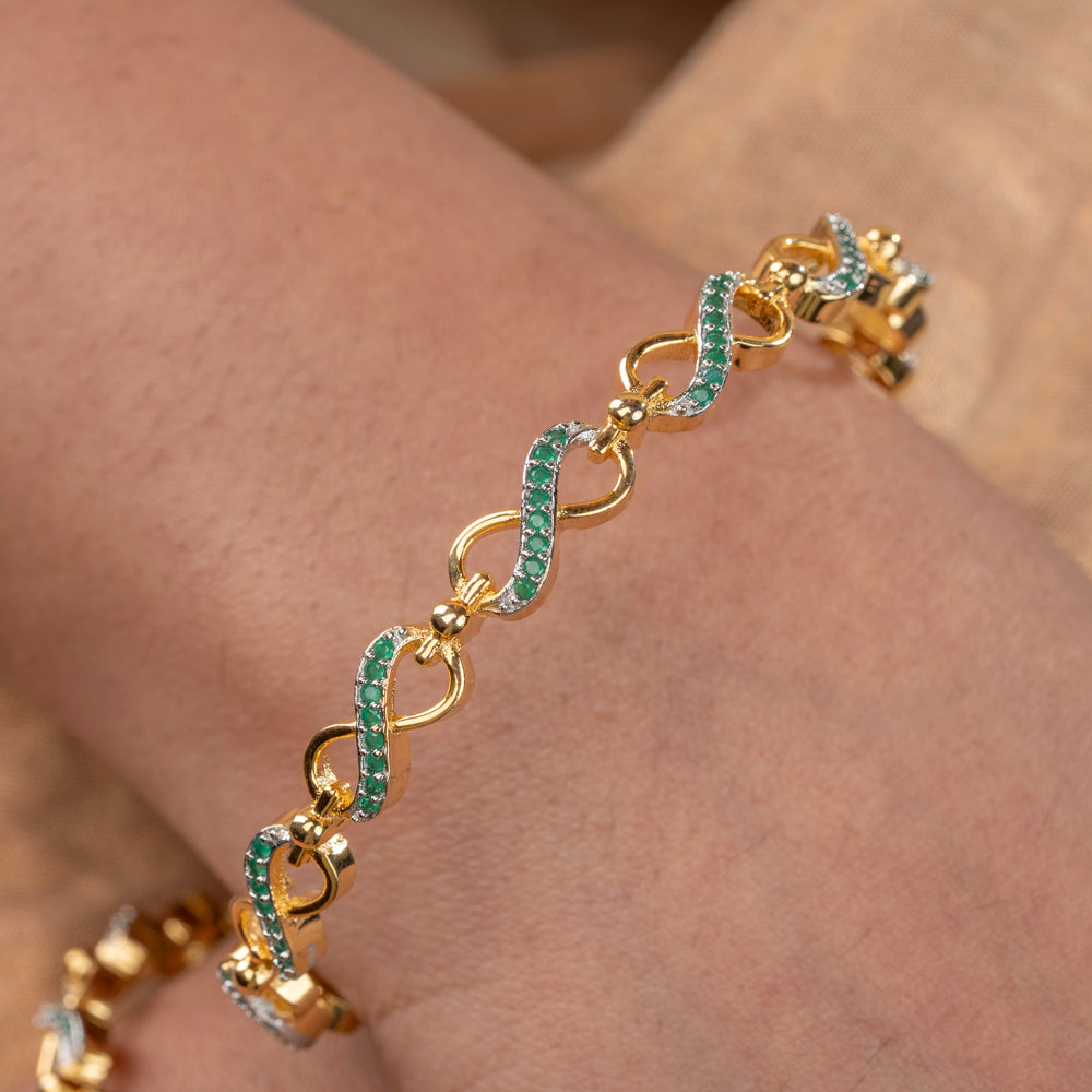 Gold Plated Ceubic Zirconia(CZ) Bangle