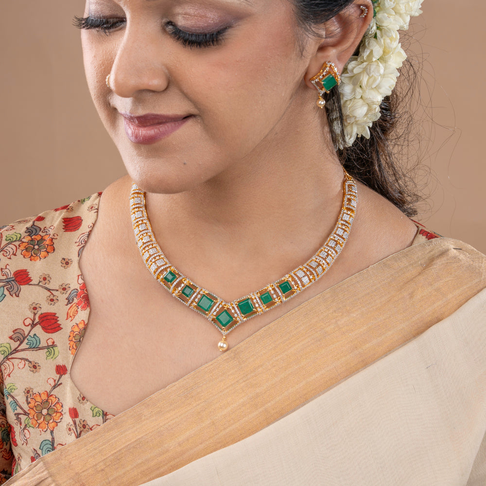 CZ Necklace &amp; Earring