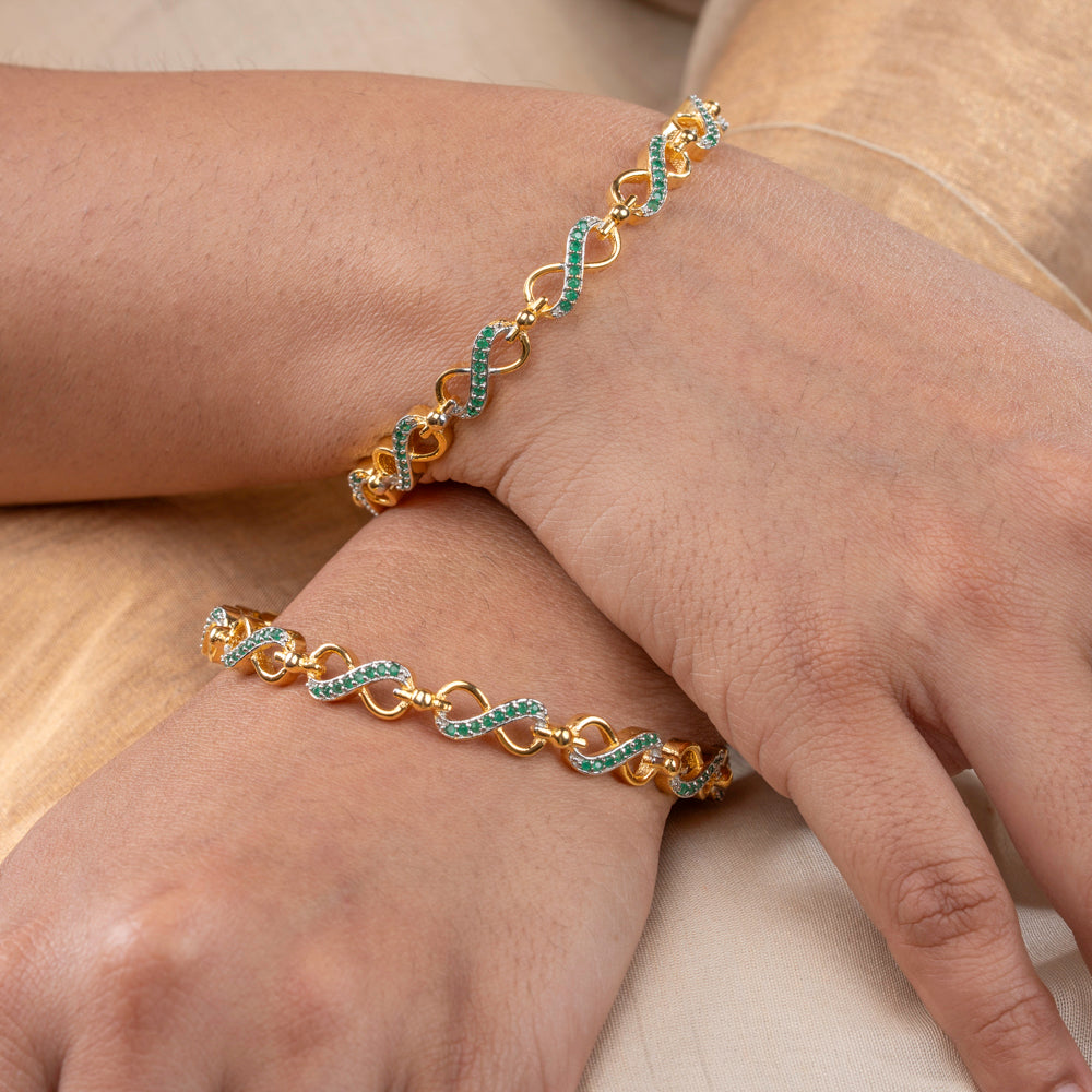 Gold Plated Ceubic Zirconia(CZ) Bangle