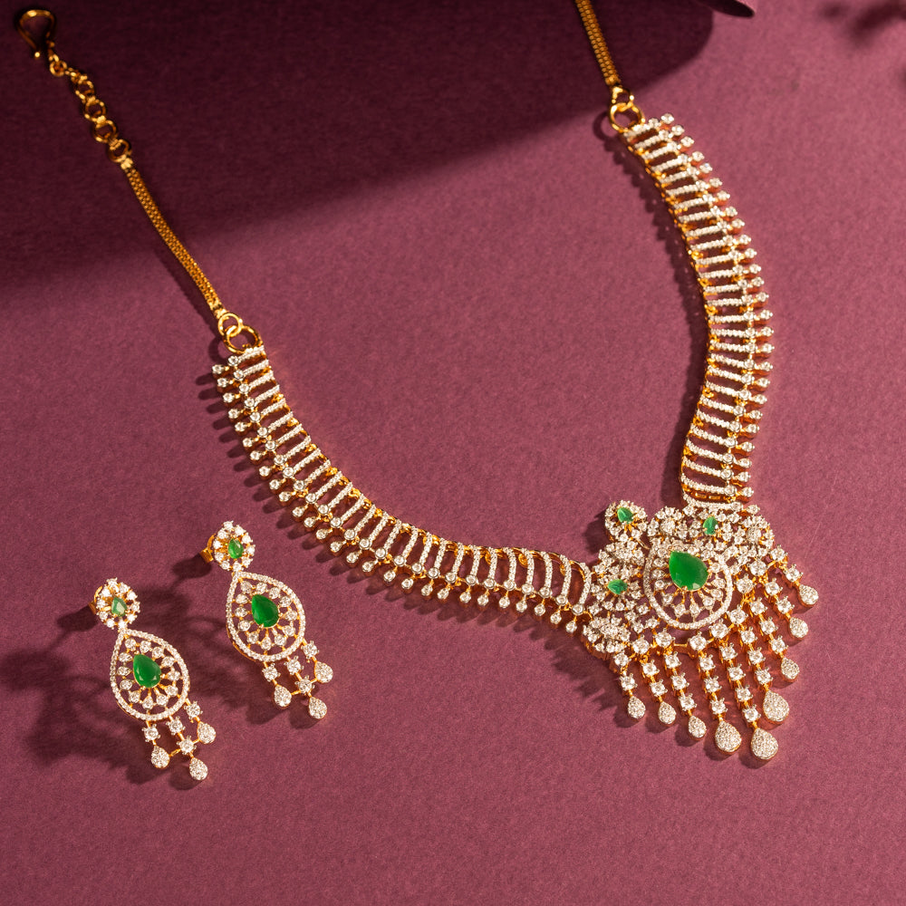 CZ Necklace and Earring