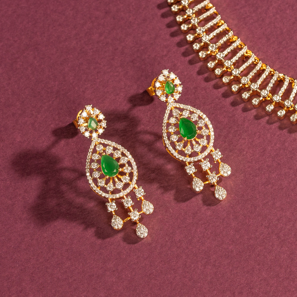 CZ Necklace and Earring
