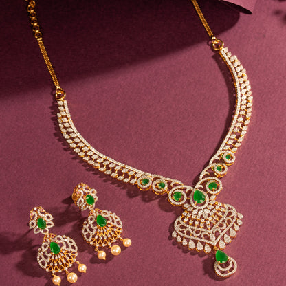 CZ Necklace and Earring