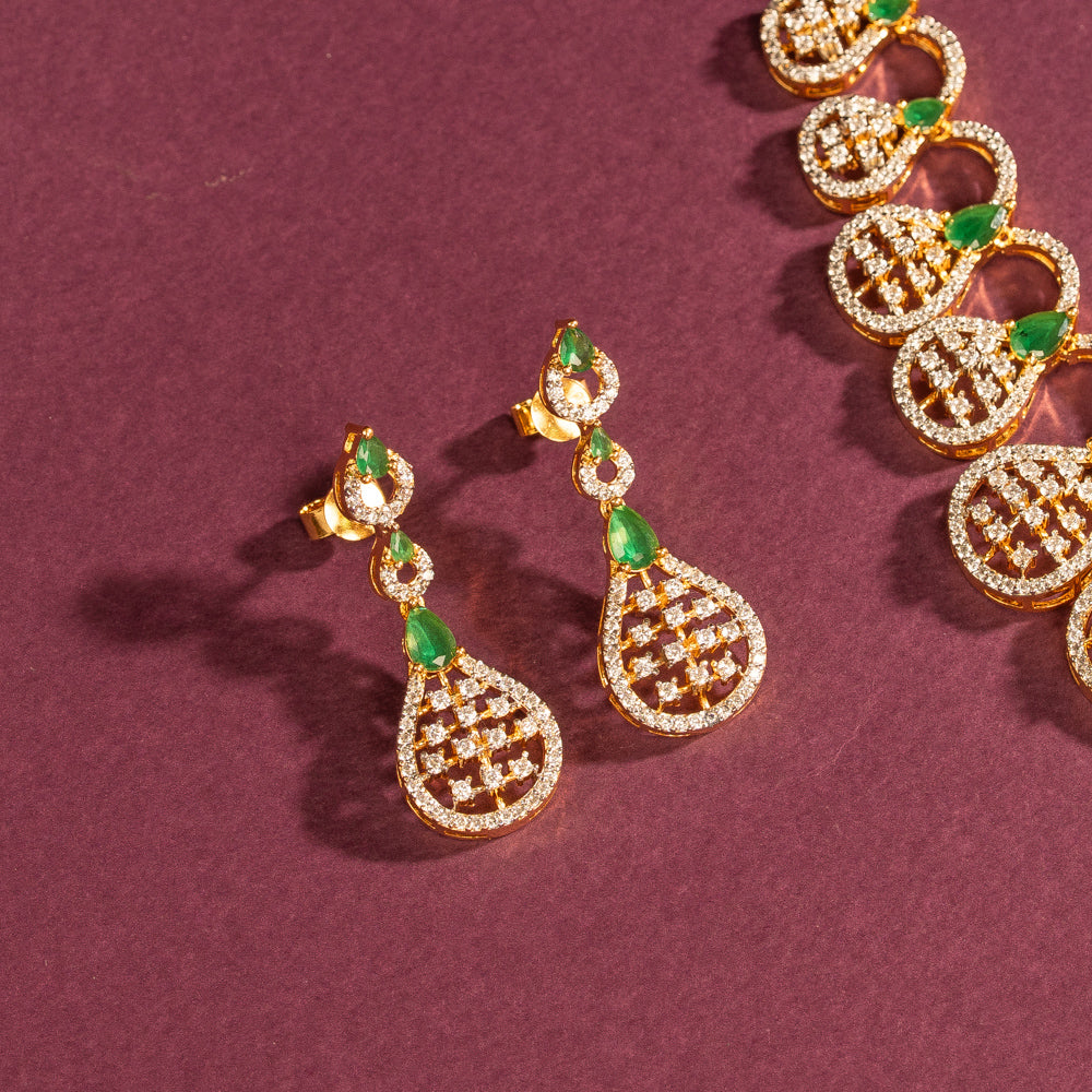 CZ Necklace and Earring