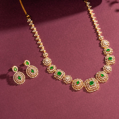 CZ Necklace and Earring