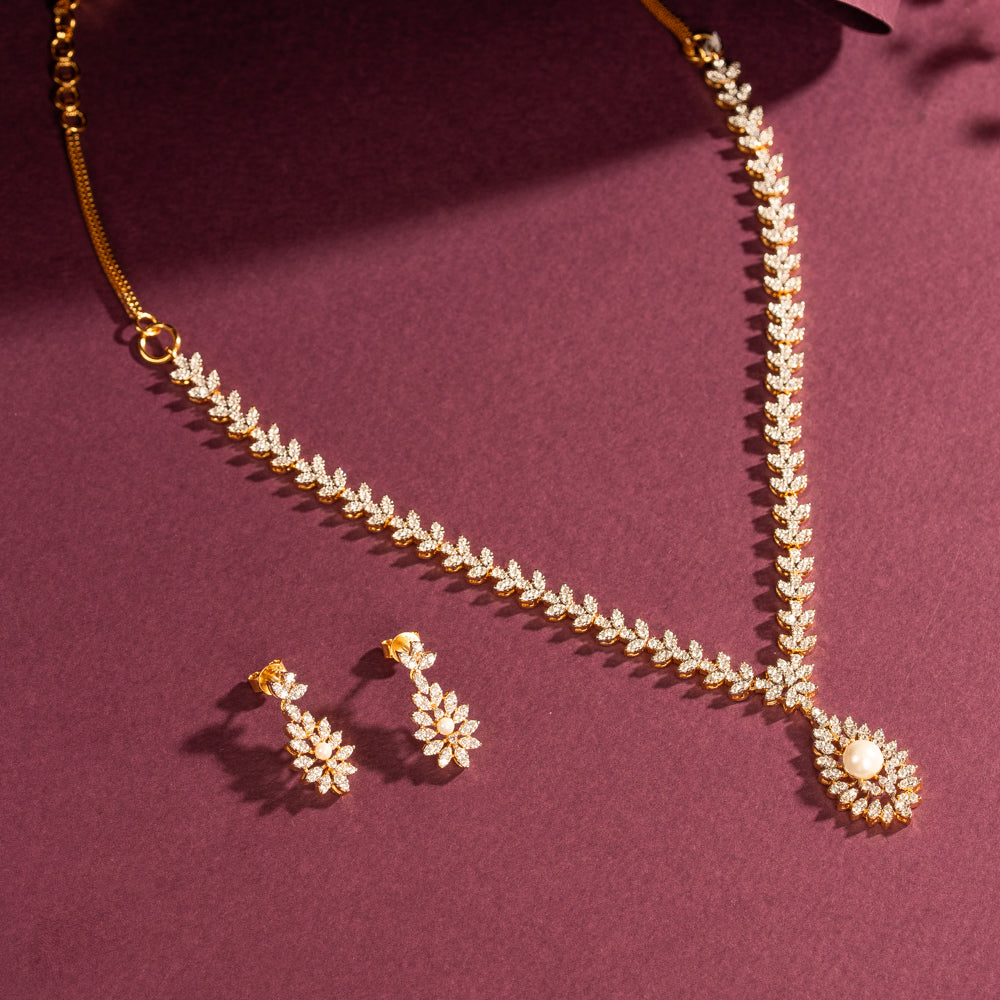 CZ Necklace and Earring