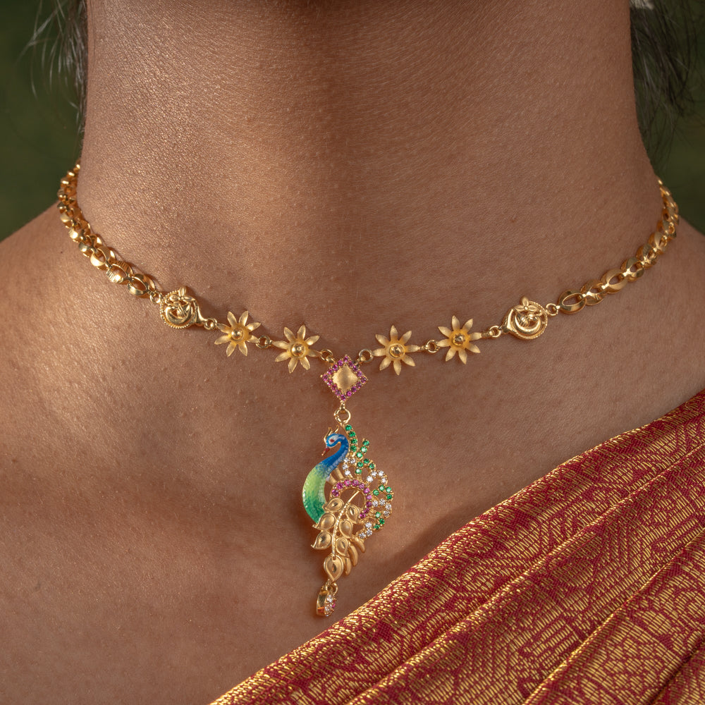 Swarna Peafowl Necklace