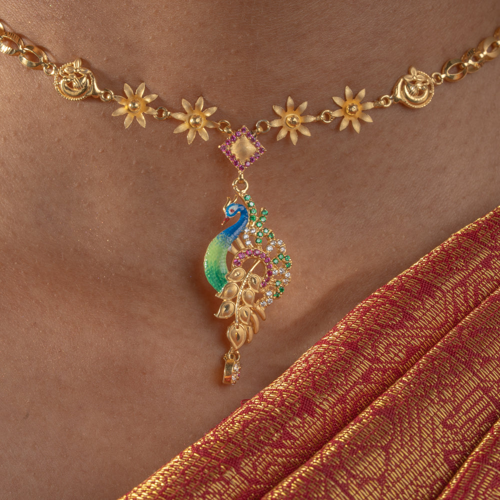 Swarna Peafowl Necklace
