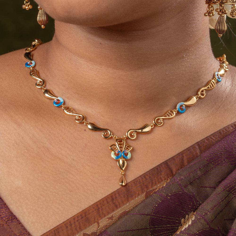 Neelamayilthuli Necklace