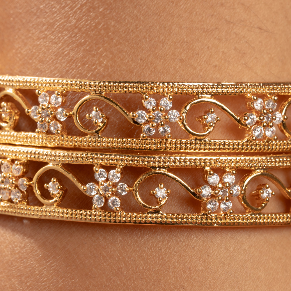 Gold Plated Ceubic Zirconia(CZ) Bangles