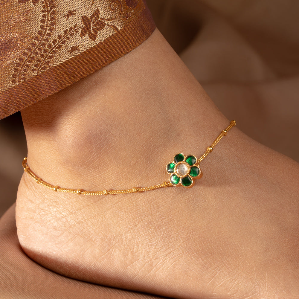Kundan Anklet