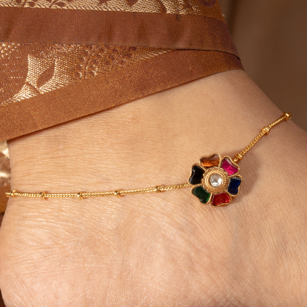 Kundan Anklet