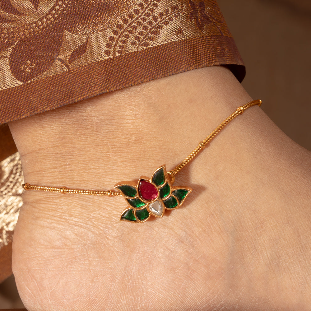 Kundan Anklet